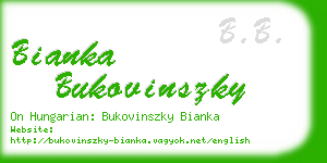 bianka bukovinszky business card